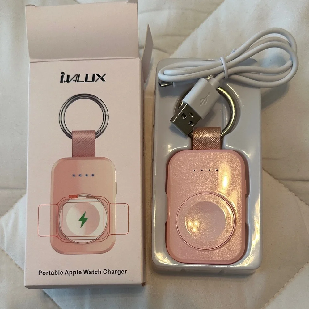 i.VALUX Pink Portable Apple Watch Charger